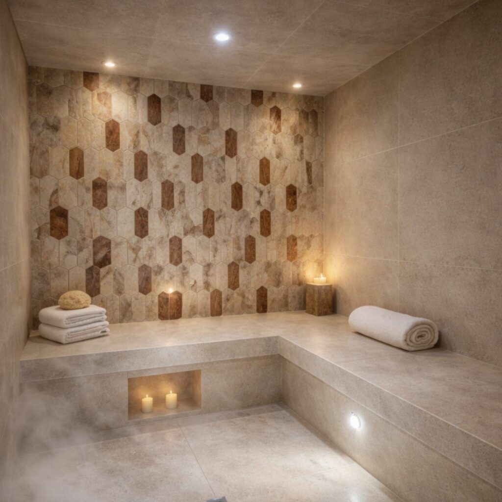 Hammam dans un espace bien-être à Levens dédié à la détente et à la relaxation